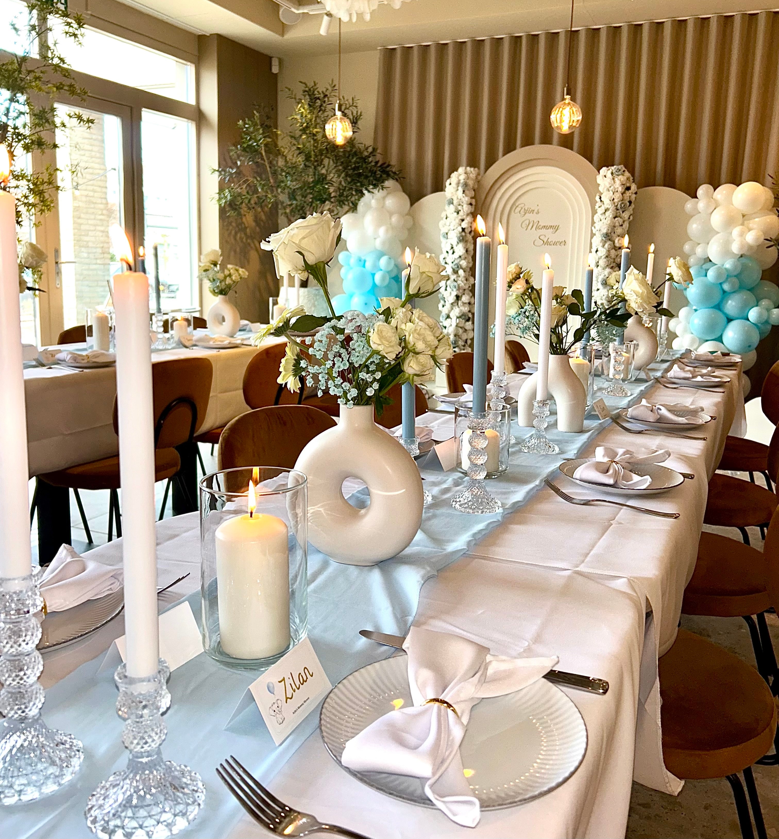 Tafeldecoratie 20 personen + Backdrop olifant