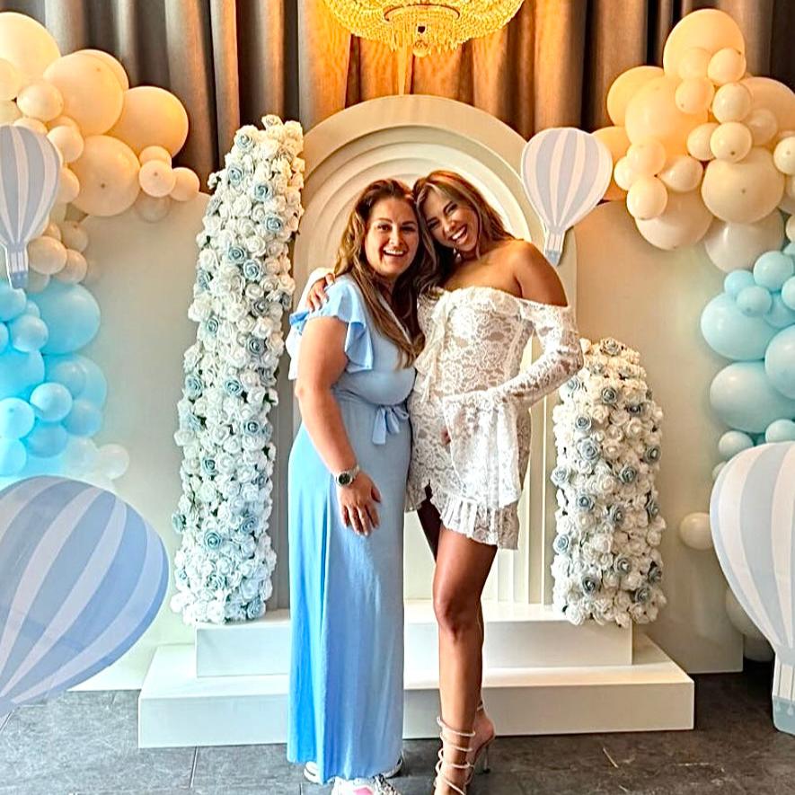 Babyshower luchtballon Backdrop