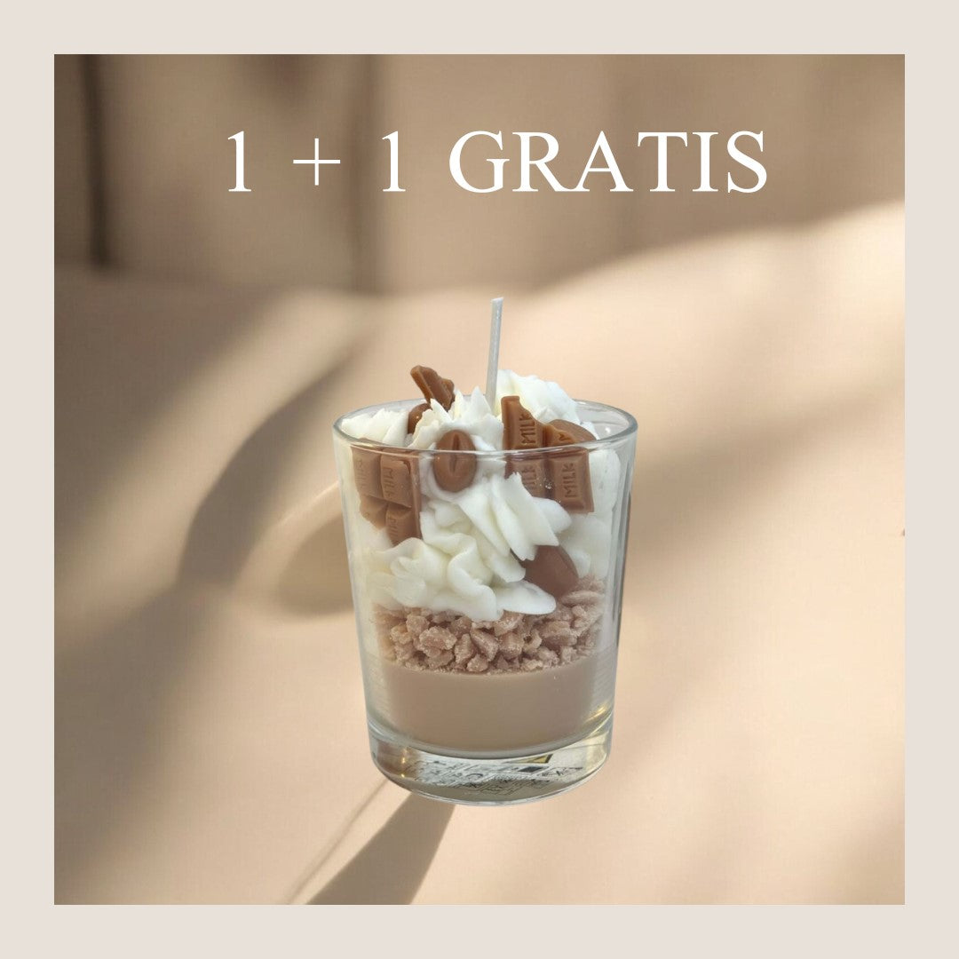 Chocolade dessert kaars 1 + 1 GRATIS